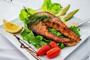 Plato saludable salmon